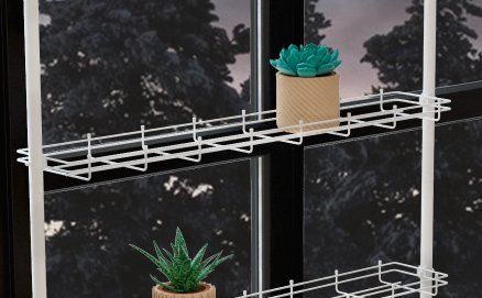 дополнительная полка металлическая для стеллажа для рассады и цветов. Фото N7